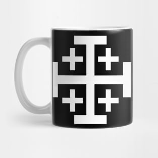 Jerusalem Cross (white) Mug
